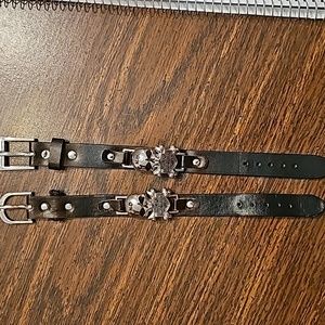 Harley-davidson 10" buckle leather bracelets